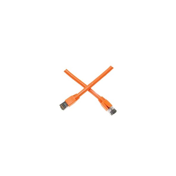 Cable Wholesale Cat8 Orange S/FTP Ethernet Patch Cable, Molded Boot, 40Gbps - 2000MHz, 4-Pair 24AWG Copper, RJ45 13X8-53102 - main